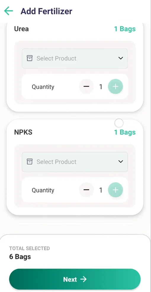 Urea online fertilizer booking screenshot