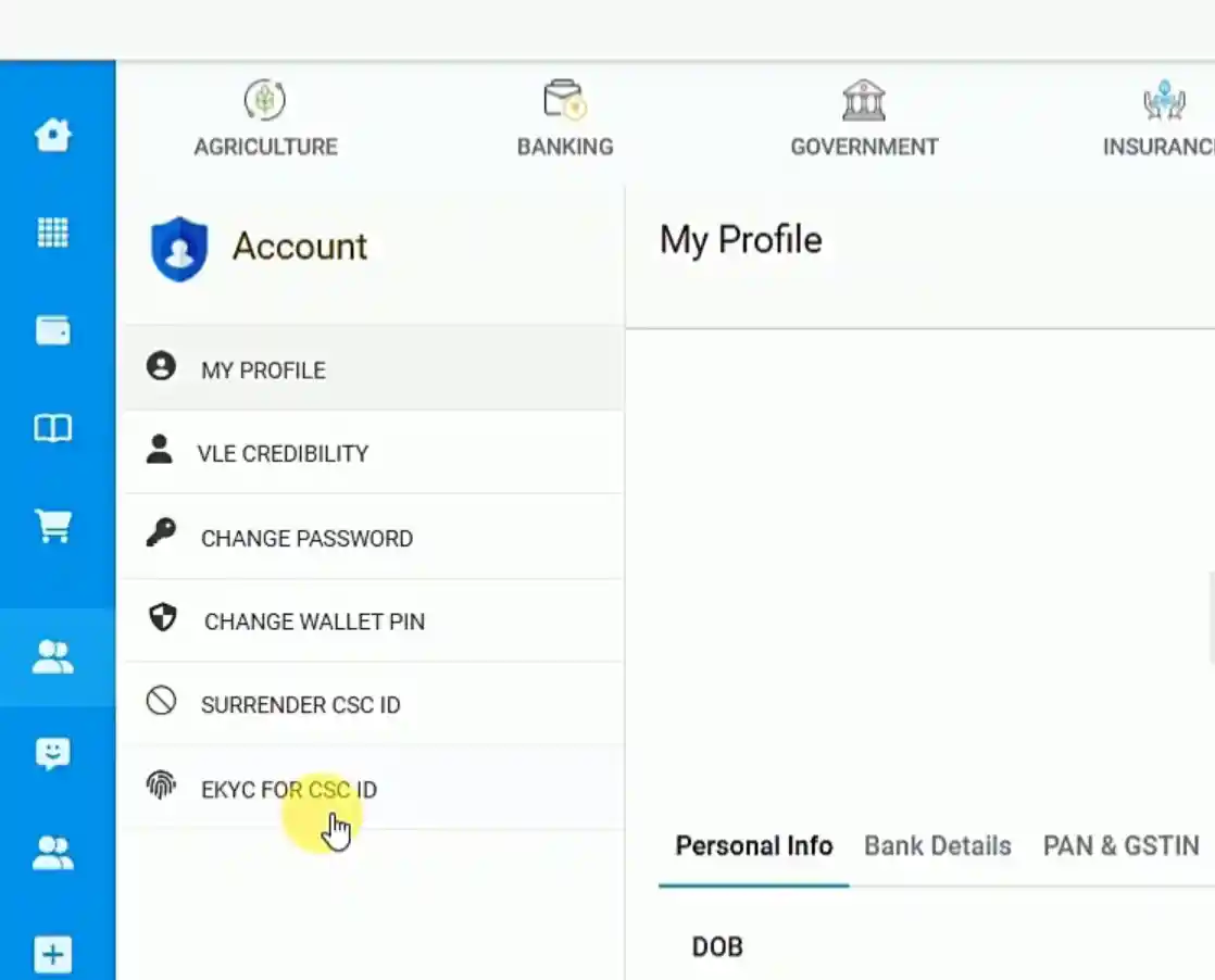CSC eKYC fingerprint authentication consent